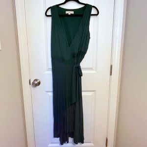 LOFT Petite Midi Wrap Dress, L